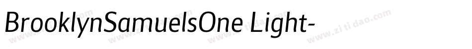BrooklynSamuelsOne Light字体转换